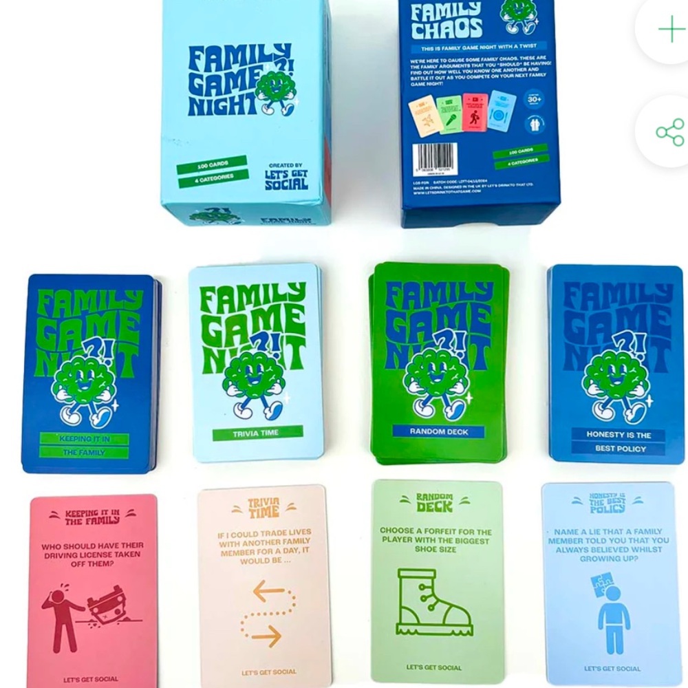 Family Game Night Card Game - Multicolor